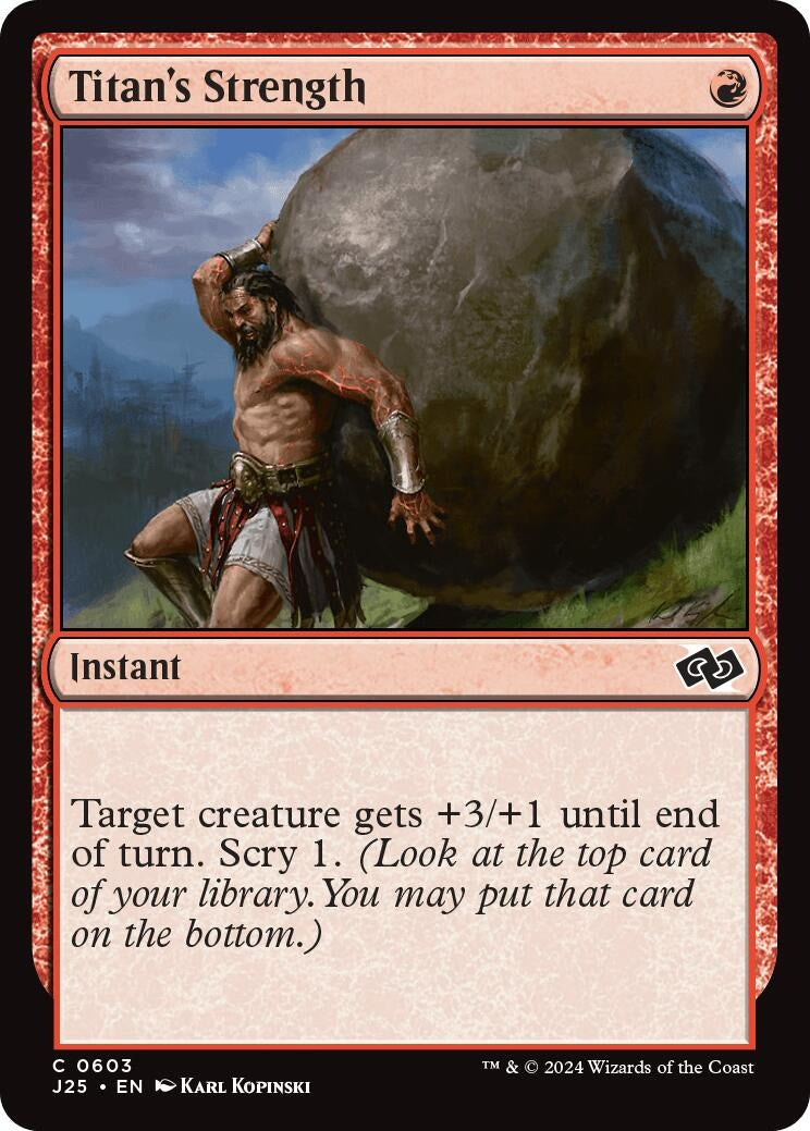Image for Titan's Strength (603) [Foundations Jumpstart] - Magic: The Gathering