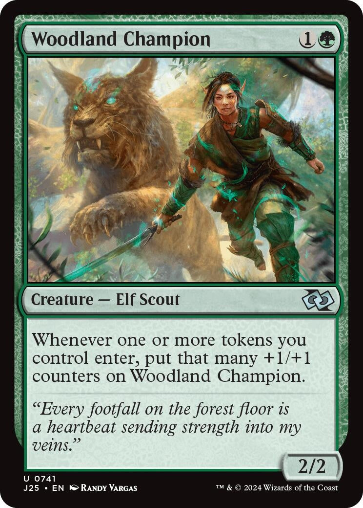 Image for Woodland Champion (741) [Foundations Jumpstart] - Magic: The Gathering