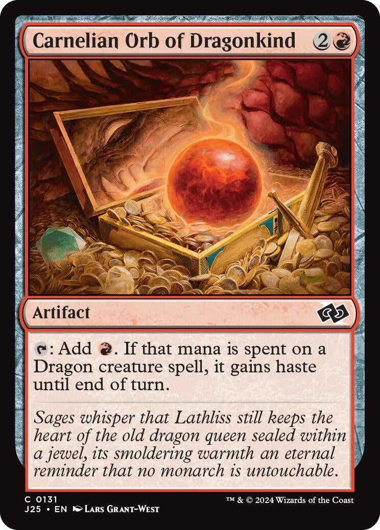 Image for Carnelian Orb of Dragonkind (131) [Foundations Jumpstart] - Magic: The Gathering