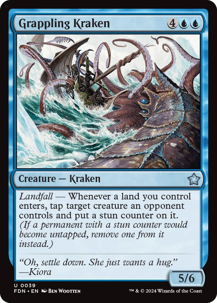 Image for Grappling Kraken (39) [Foundations] - Magic: The Gathering