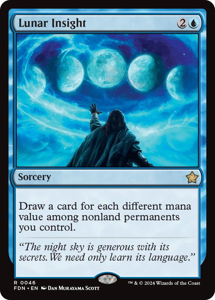 Image for Lunar Insight (46) [Foundations] - Magic: The Gathering