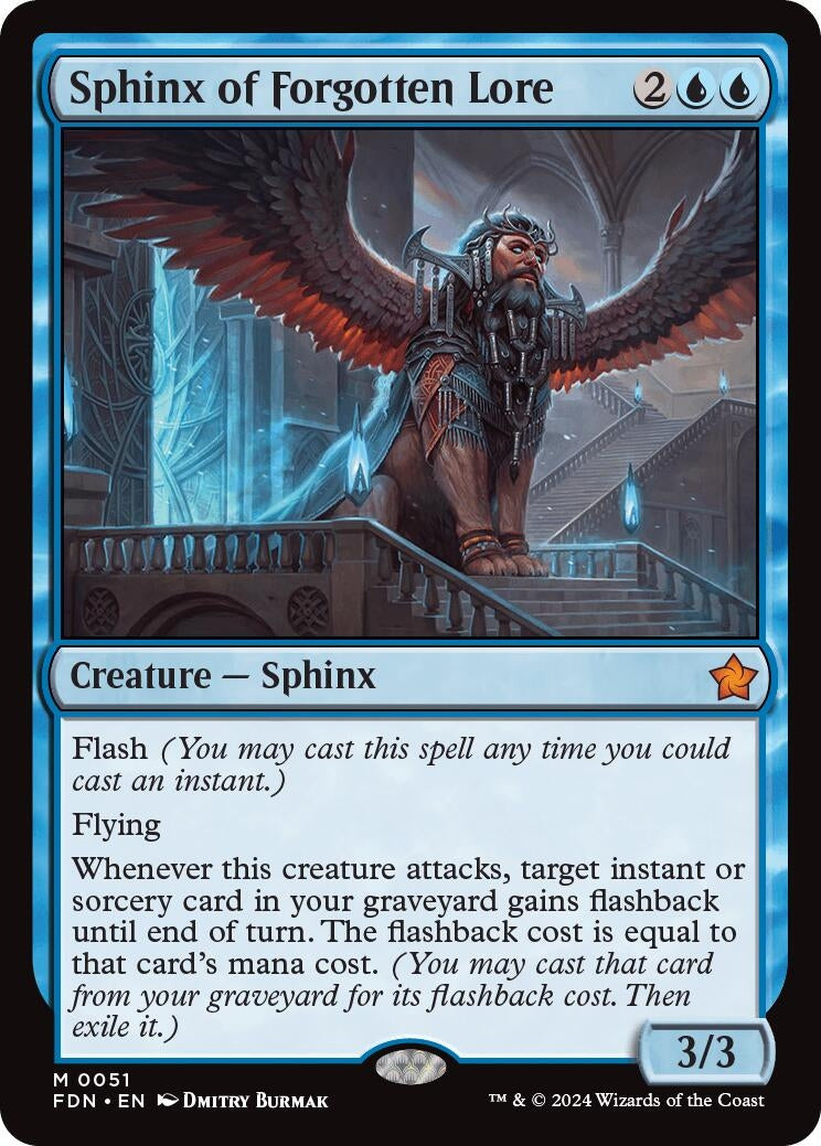 Image for Sphinx of Forgotten Lore (51) [Foundations] - Magic: The Gathering