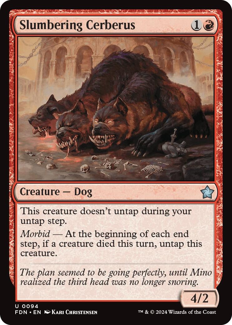 Image for Slumbering Cerberus (94) [Foundations] - Magic: The Gathering