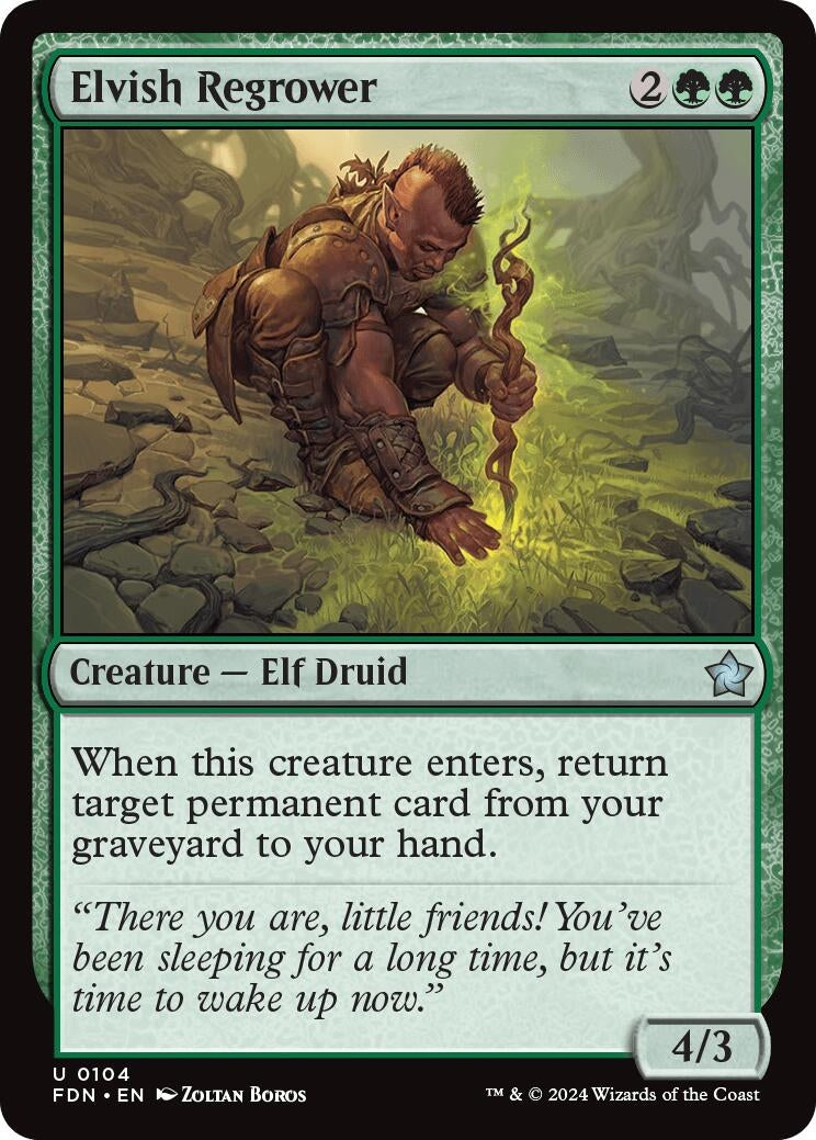 Image for Elvish Regrower (104) [Foundations] - Magic: The Gathering