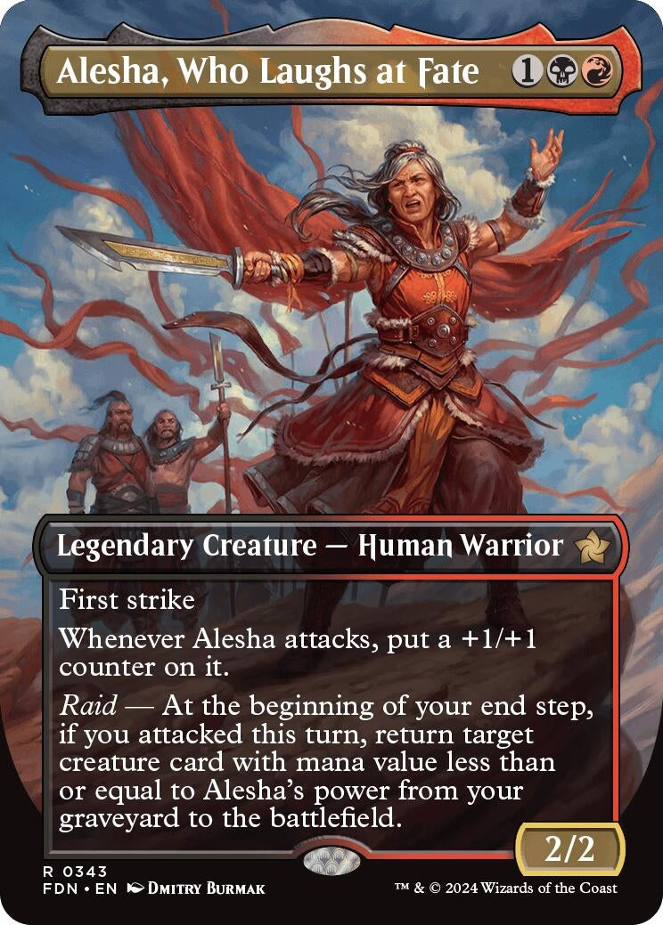 Image for Alesha, Who Laughs at Fate (Borderless) (343) [Foundations] - Magic: The Gathering