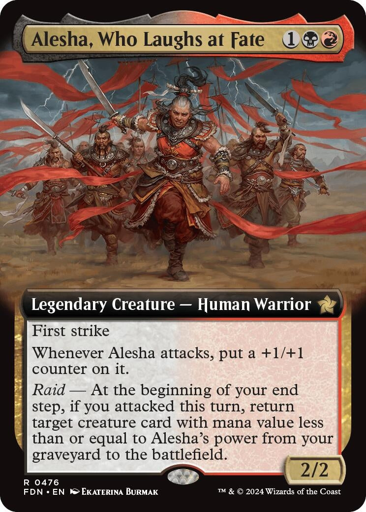 Image for Alesha, Who Laughs at Fate (Extended Art) (476) [Foundations] - Magic: The Gathering