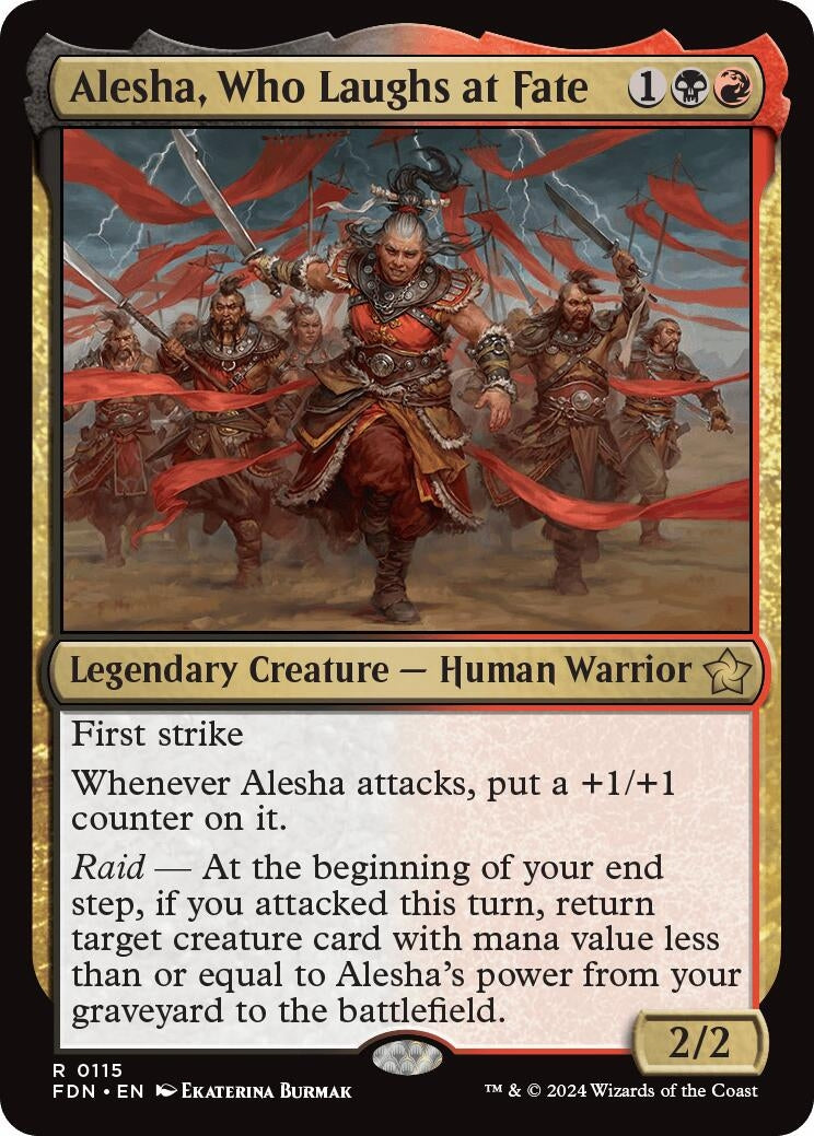 Image for Alesha, Who Laughs at Fate (115) [Foundations] - Magic: The Gathering