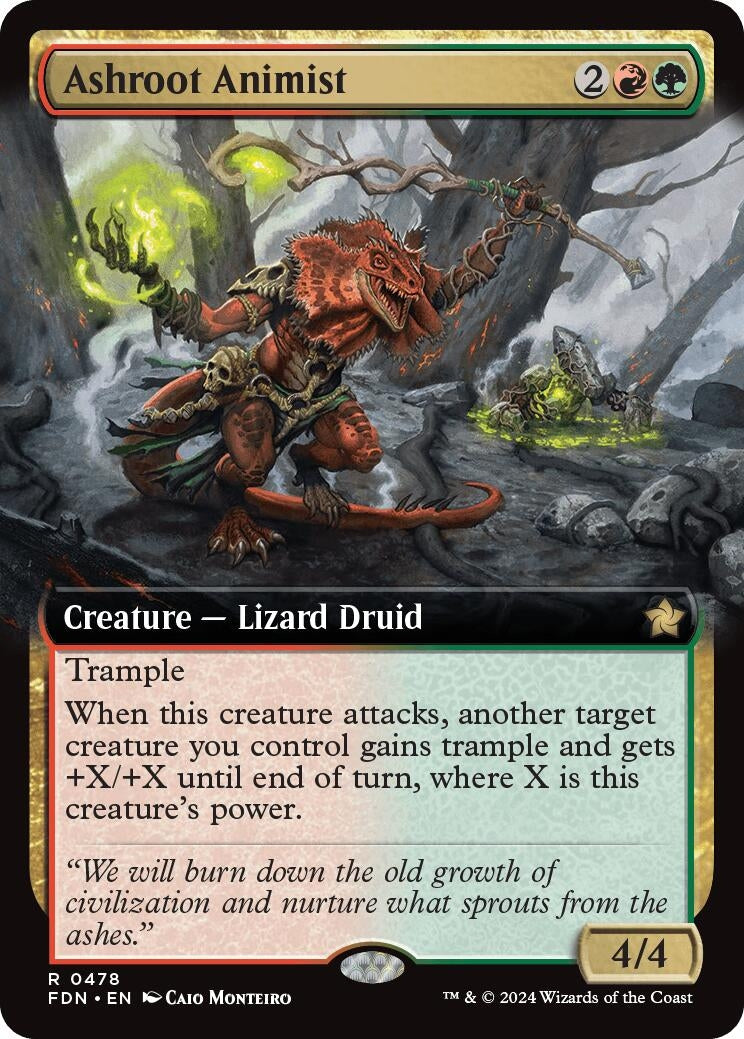 Image for Ashroot Animist (Extended Art) (478) [Foundations] - Magic: The Gathering