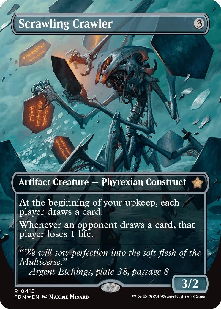 Image for Scrawling Crawler (Borderless) (Mana Foil) (415) [Foundations] - Magic: The Gathering