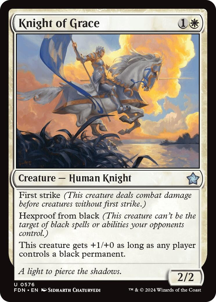 Image for Knight of Grace (576) [Foundations] - Magic: The Gathering