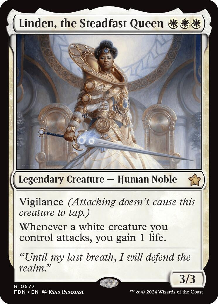 Image for Linden, the Steadfast Queen (577) [Foundations] - Magic: The Gathering