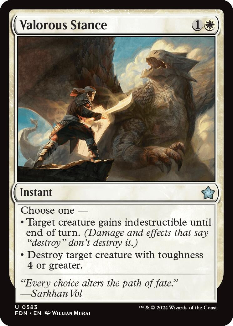 Image for Valorous Stance (583) [Foundations] - Magic: The Gathering