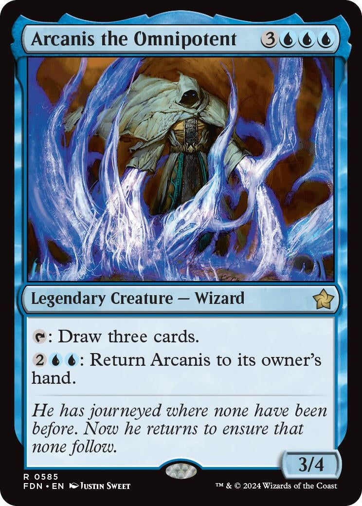 Image for Arcanis the Omnipotent (585) [Foundations] - Magic: The Gathering