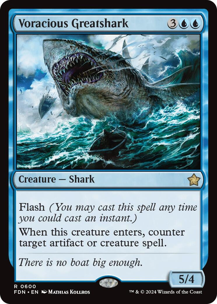 Image for Voracious Greatshark (600) [Foundations] - Magic: The Gathering