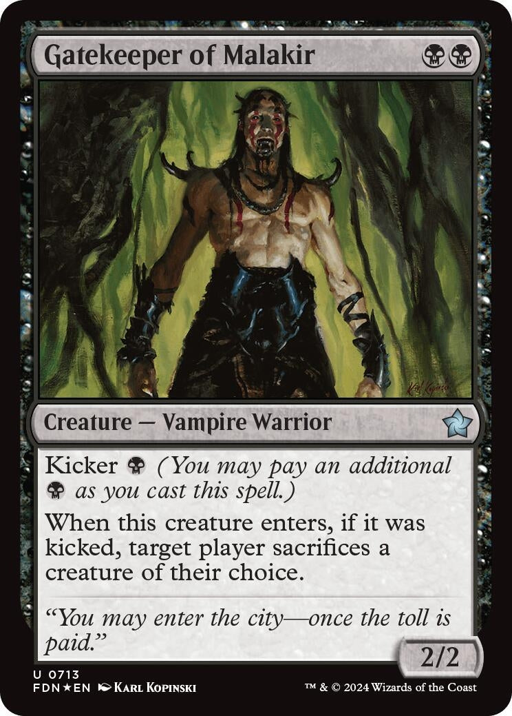 Image for Gatekeeper of Malakir (713) [Foundations] - Magic: The Gathering