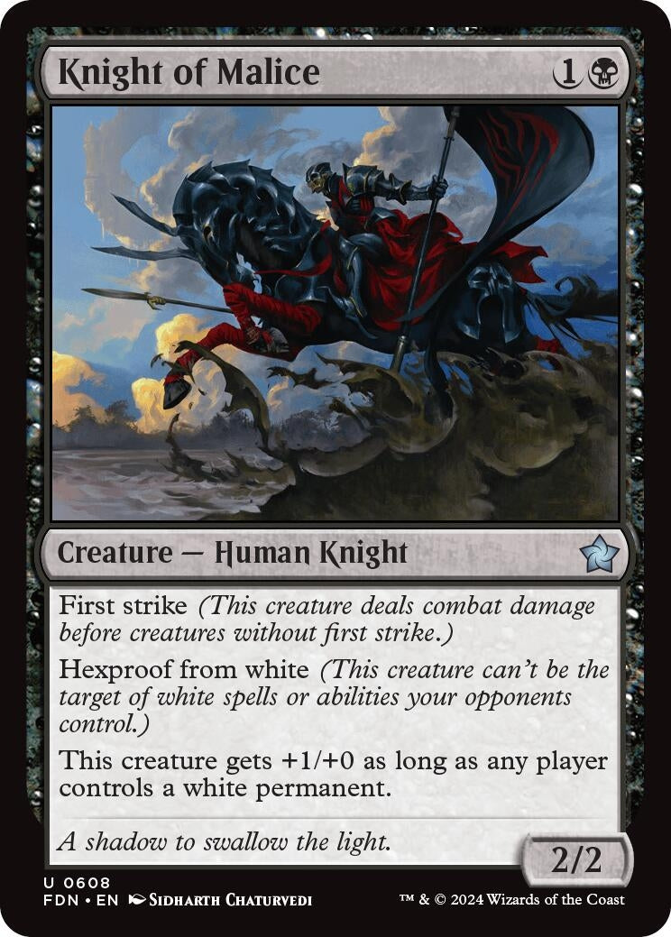 Image for Knight of Malice (608) [Foundations] - Magic: The Gathering