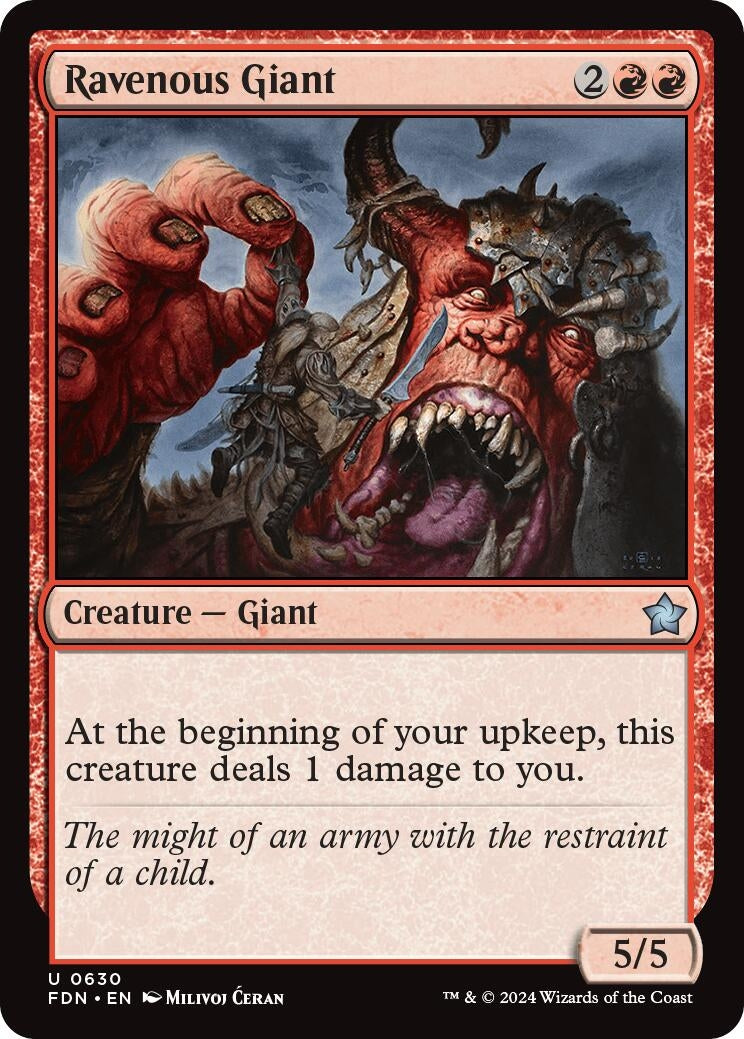 Image for Ravenous Giant (630) [Foundations] - Magic: The Gathering