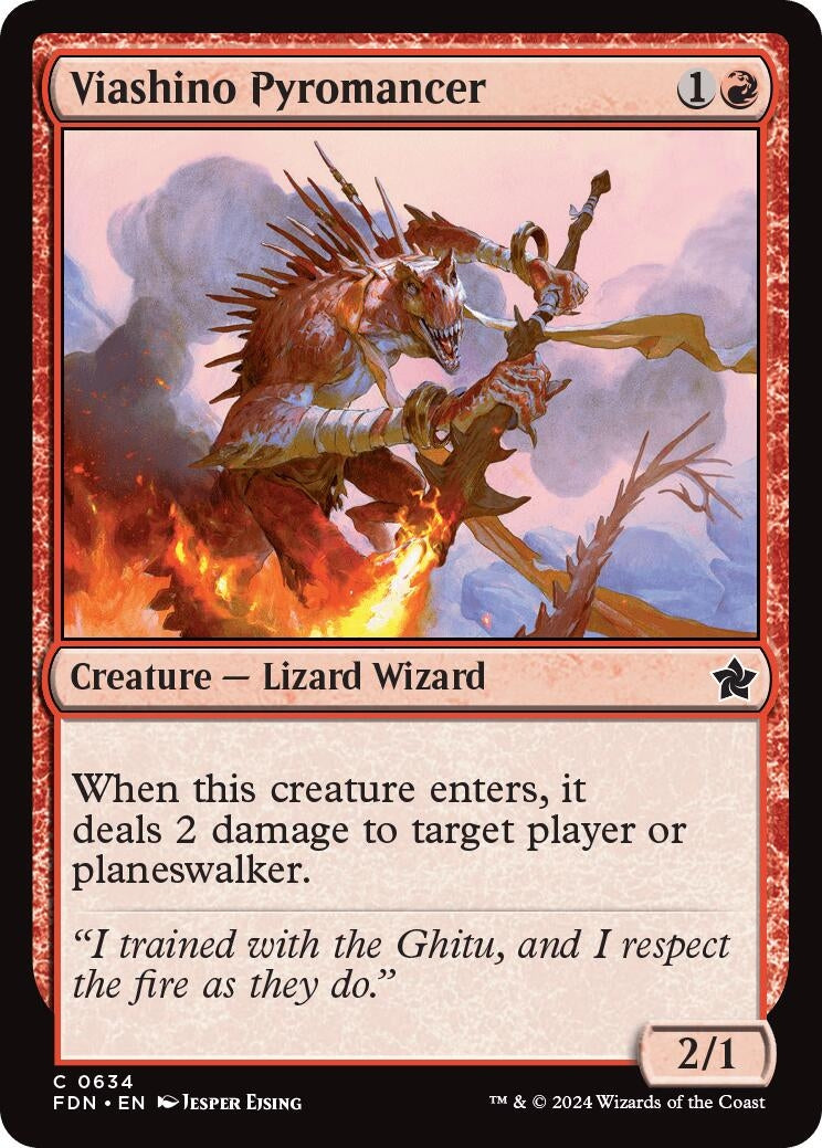 Image for Viashino Pyromancer (634) [Foundations] - Magic: The Gathering
