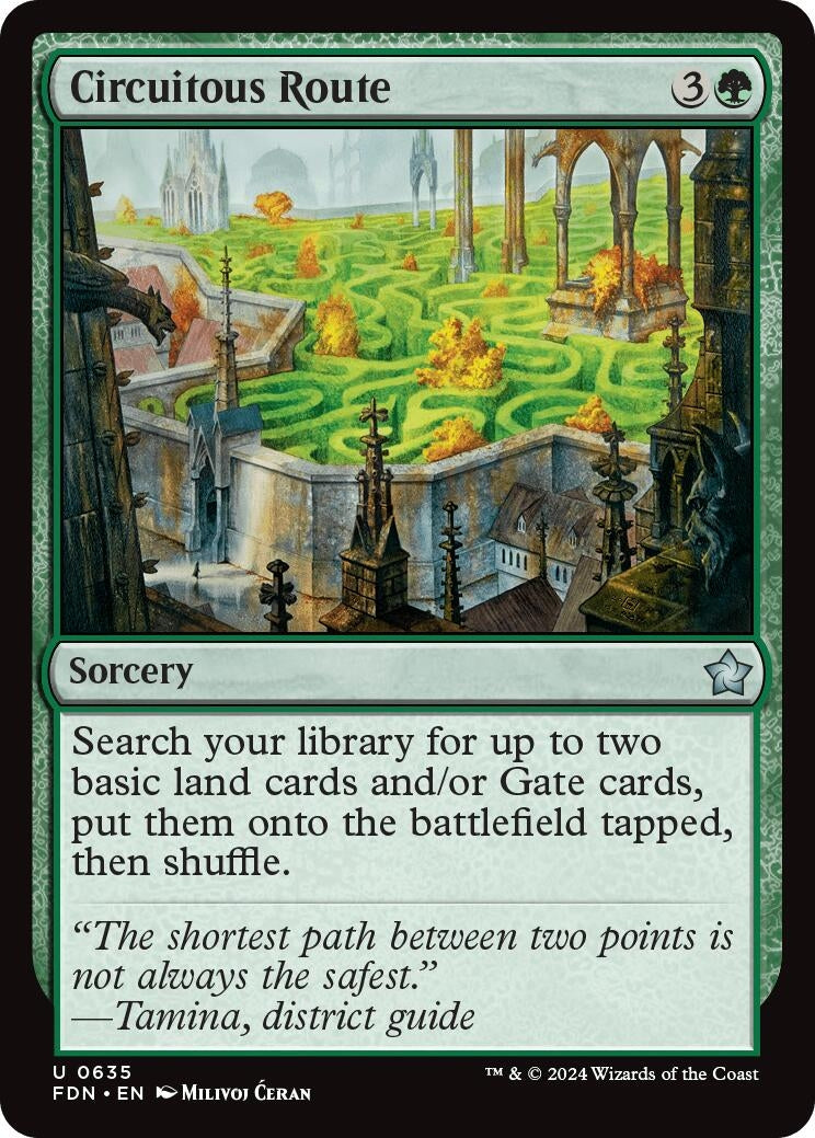 Image for Circuitous Route (635) [Foundations] - Magic: The Gathering