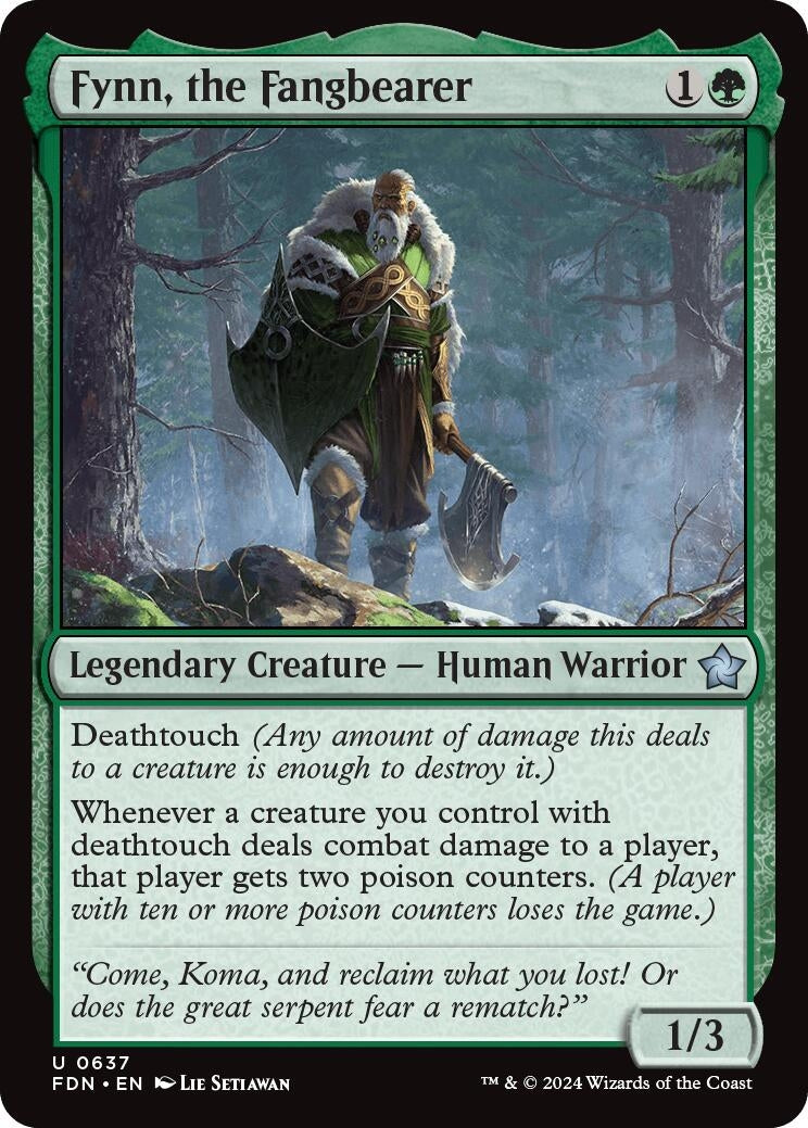 Image for Fynn, the Fangbearer (637) [Foundations] - Magic: The Gathering