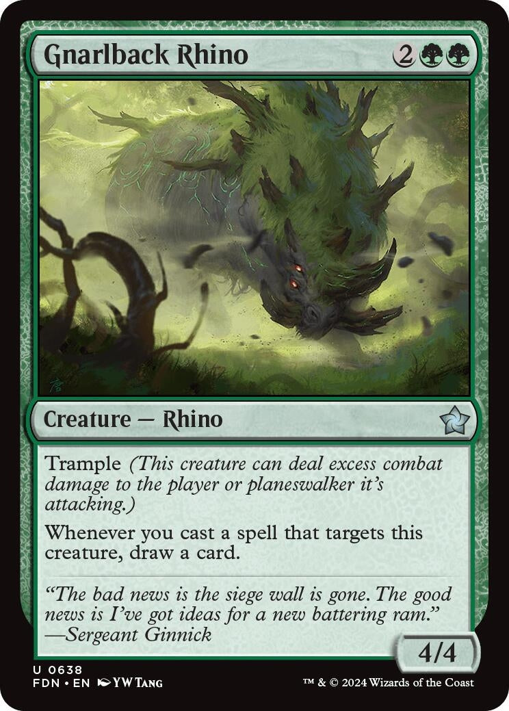 Image for Gnarlback Rhino (638) [Foundations] - Magic: The Gathering