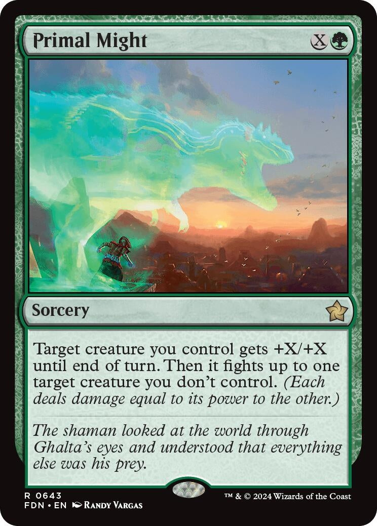 Image for Primal Might (643) [Foundations] - Magic: The Gathering
