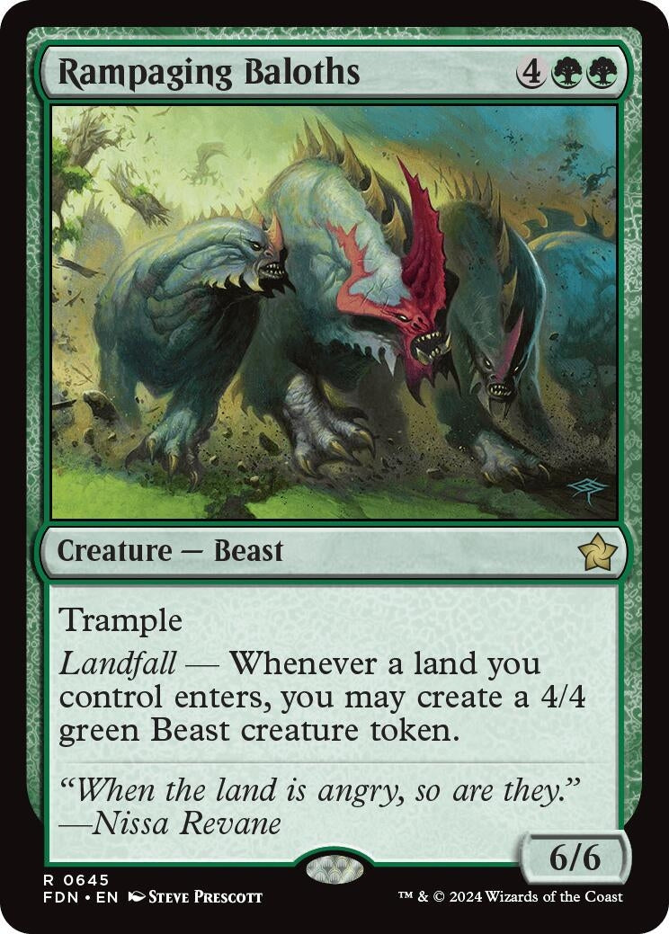 Image for Rampaging Baloths (645) [Foundations] - Magic: The Gathering