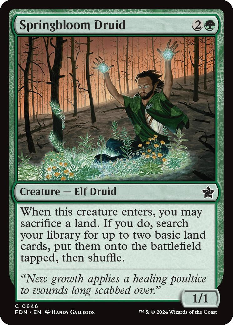 Image for Springbloom Druid (646) [Foundations] - Magic: The Gathering