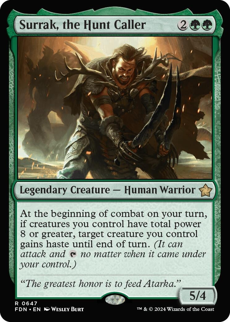 Image for Surrak, the Hunt Caller (647) [Foundations] - Magic: The Gathering