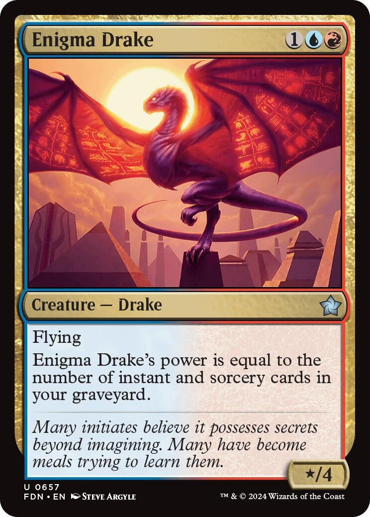 Image for Enigma Drake (657) [Foundations] - Magic: The Gathering