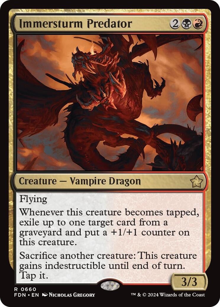 Image for Immersturm Predator (660) [Foundations] - Magic: The Gathering