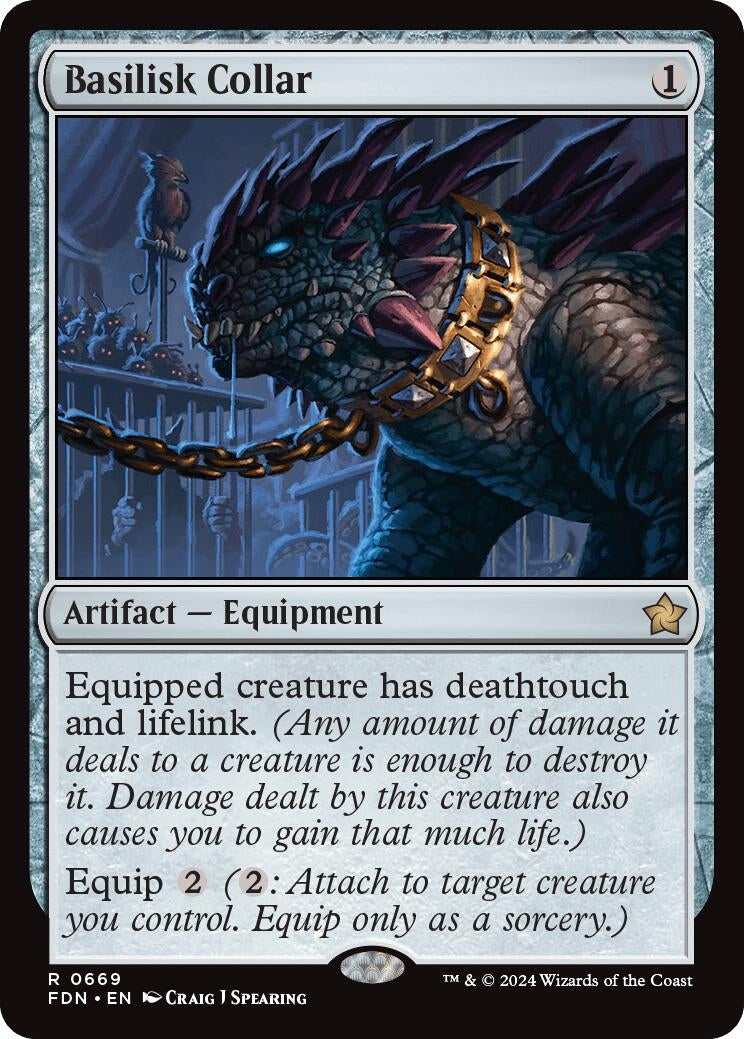 Image for Basilisk Collar (669) [Foundations] - Magic: The Gathering