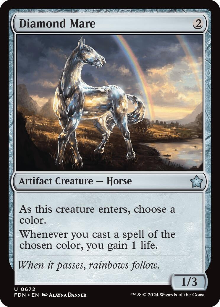 Image for Diamond Mare (672) [Foundations] - Magic: The Gathering
