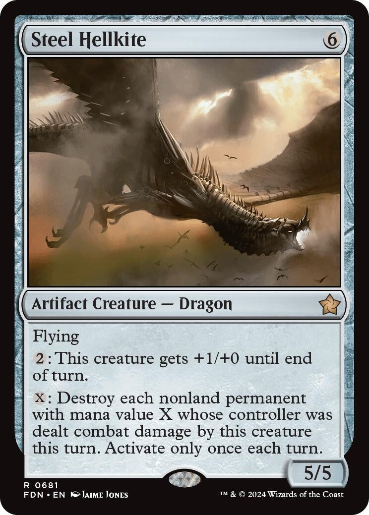 Image for Steel Hellkite (681) [Foundations] - Magic: The Gathering