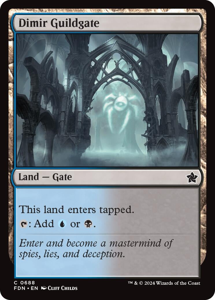 Image for Dimir Guildgate (688) [Foundations] - Magic: The Gathering