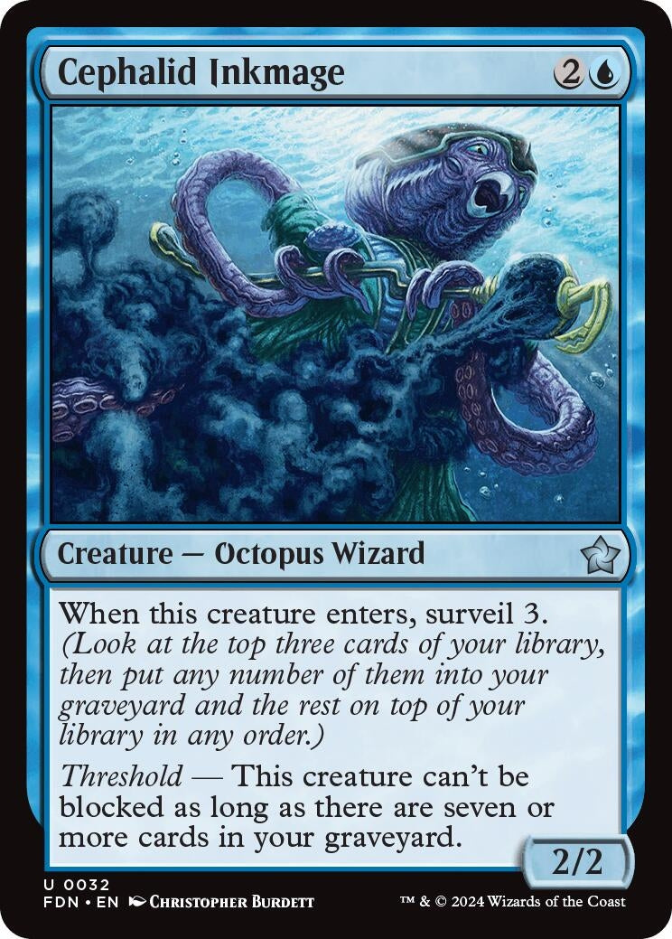 Image for Cephalid Inkmage (32) [Foundations] - Magic: The Gathering