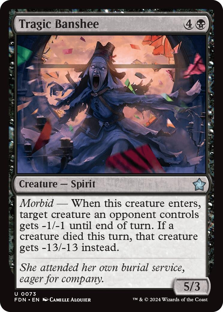 Image for Tragic Banshee (73) [Foundations] - Magic: The Gathering