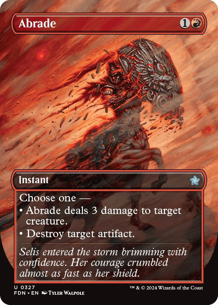 Image for Abrade (Borderless) (327) [Foundations] - Magic: The Gathering
