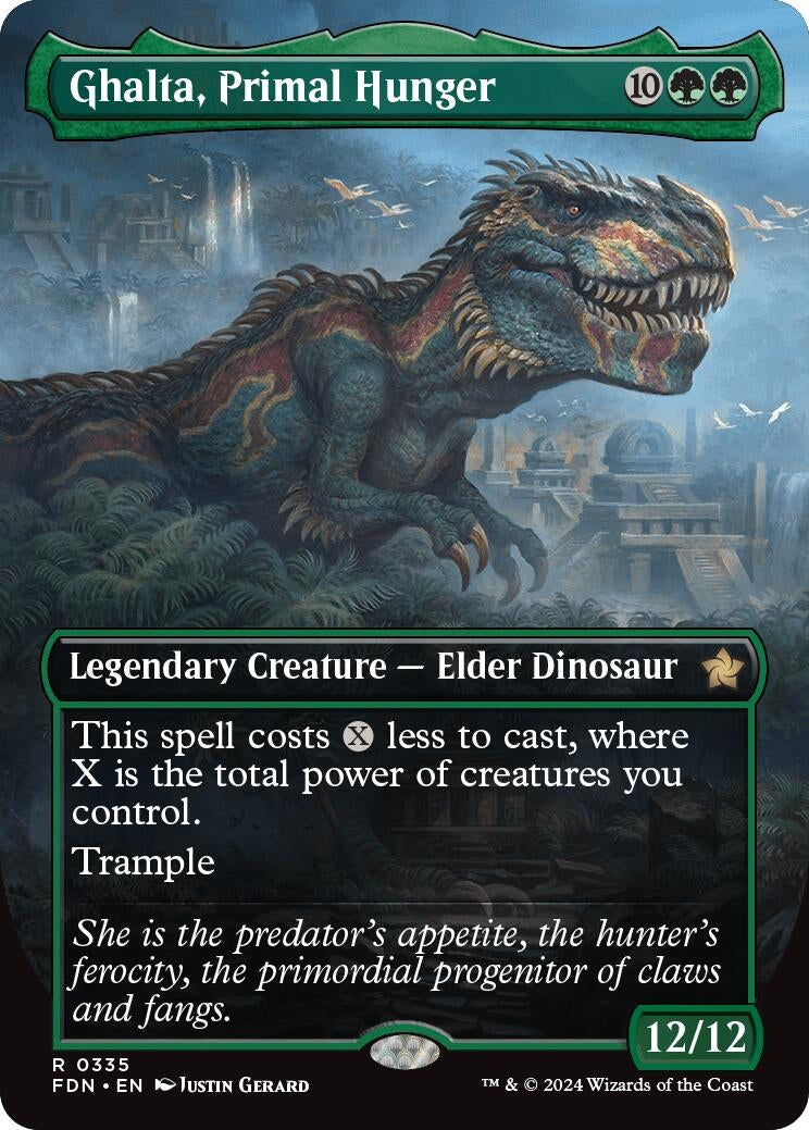 Image for Ghalta, Primal Hunger (Borderless) (335) [Foundations] - Magic: The Gathering