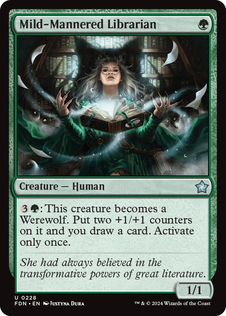 Image for Mild-Mannered Librarian (228) [Foundations] - Magic: The Gathering