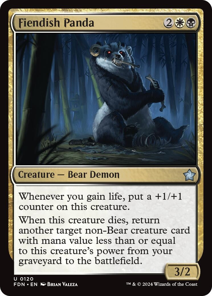 Image for Fiendish Panda (120) [Foundations] - Magic: The Gathering