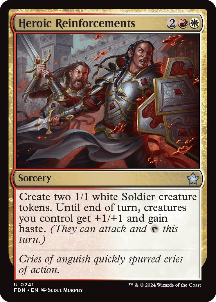 Image for Heroic Reinforcements (241) [Foundations] - Magic: The Gathering