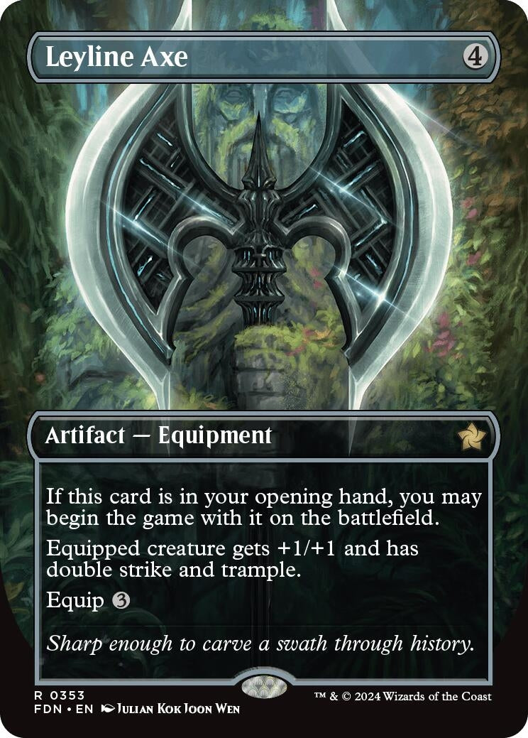 Image for Leyline Axe (Borderless) (353) [Foundations] - Magic: The Gathering