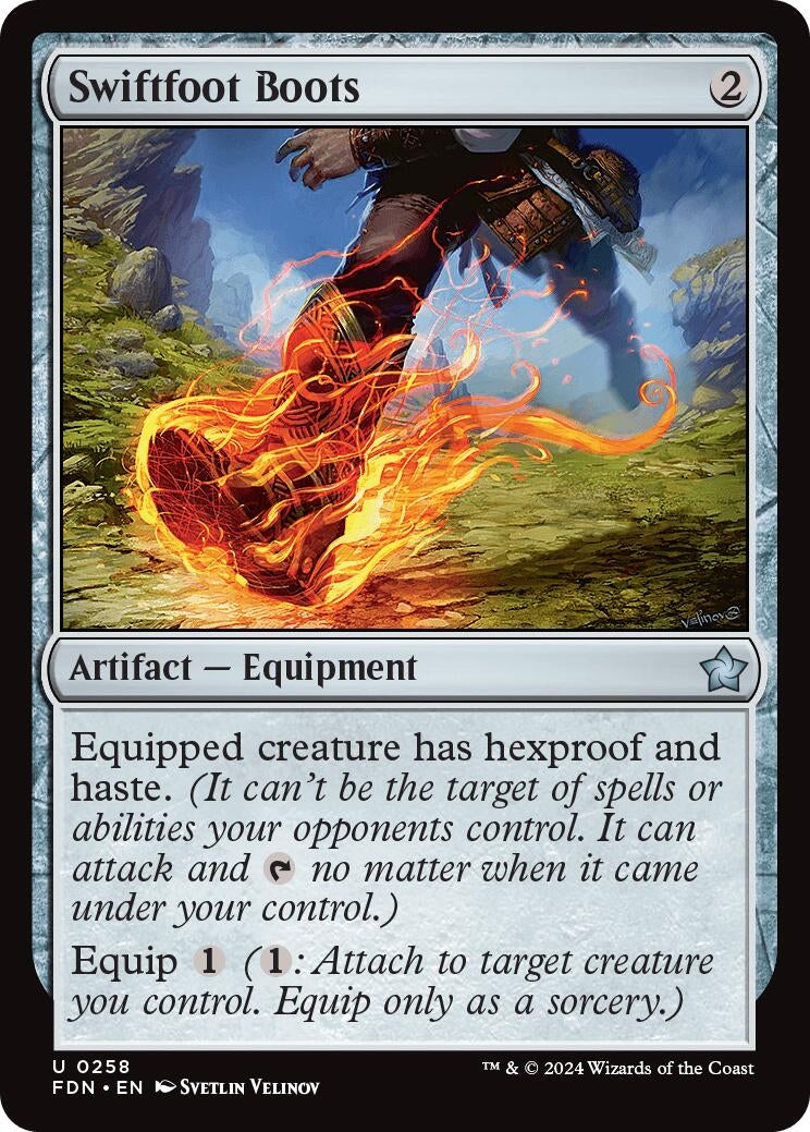 Image for Swiftfoot Boots (258) [Foundations] - Magic: The Gathering