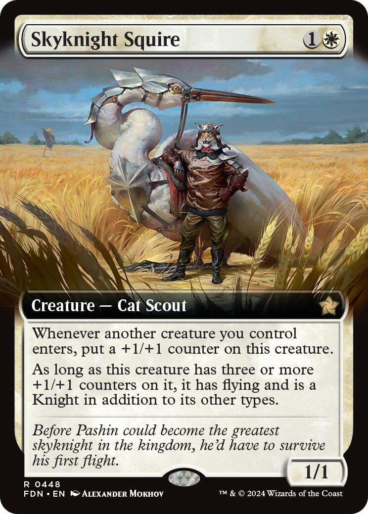 Image for Skyknight Squire (Extended Art) (448) [Foundations] - Magic: The Gathering