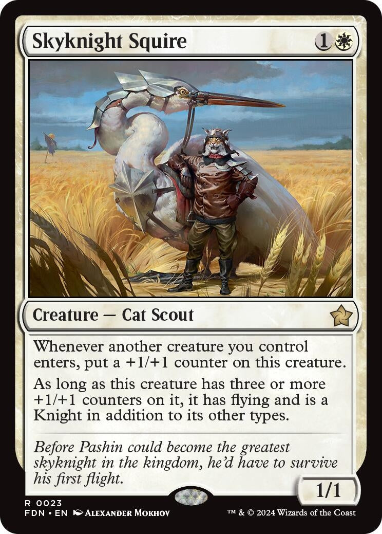 Image for Skyknight Squire (23) [Foundations] - Magic: The Gathering