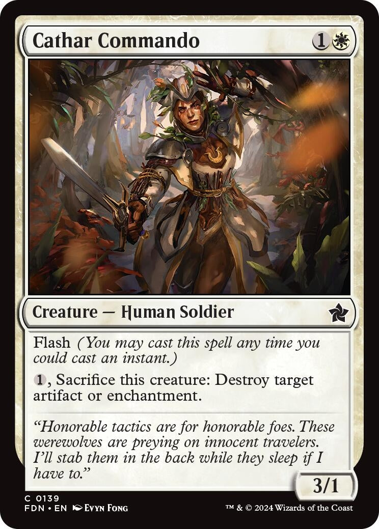 Image for Cathar Commando (139) [Foundations] - Magic: The Gathering