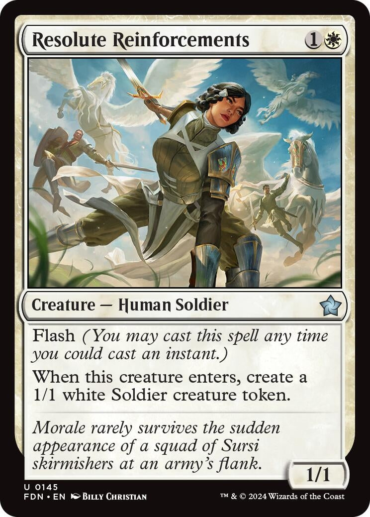 Image for Resolute Reinforcements (145) [Foundations] - Magic: The Gathering