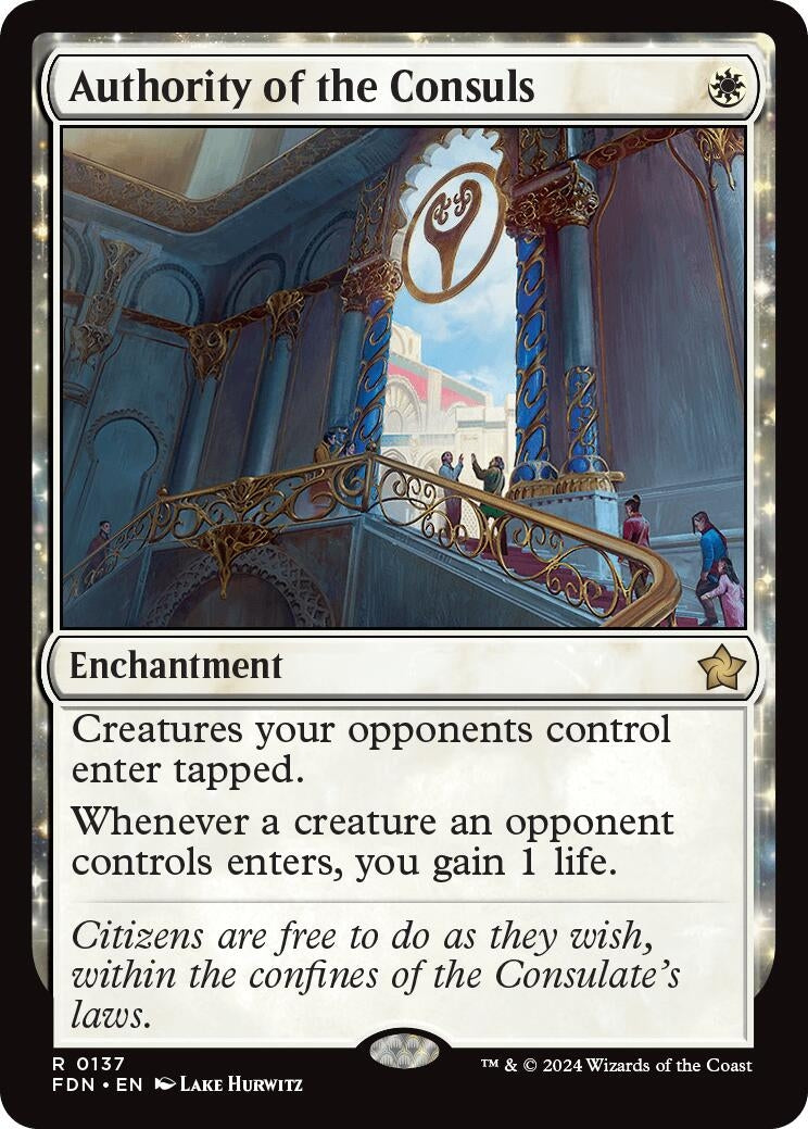 Image for Authority of the Consuls (137) [Foundations] - Magic: The Gathering