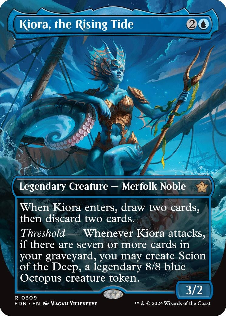 Image for Kiora, the Rising Tide (Borderless) (309) [Foundations] - Magic: The Gathering